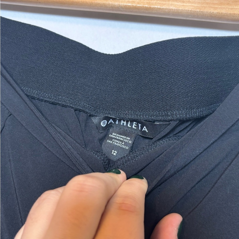 Athleta Brooklyn Brooklyn Ankle Pant Womens Size 12 Black Slim Fit - Picture 5 of 6